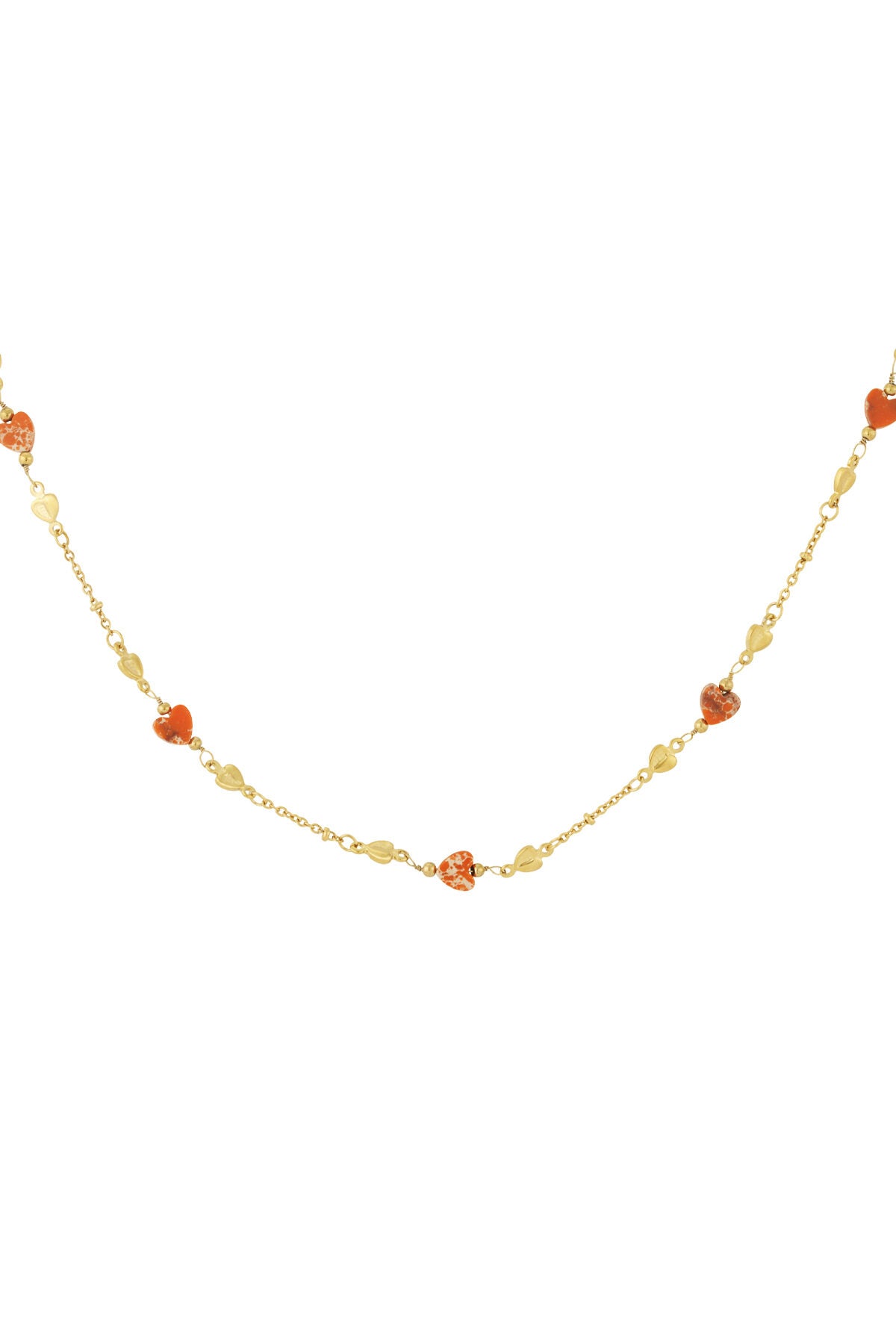 Elegant Heart Shaped Stainless Steel Necklace