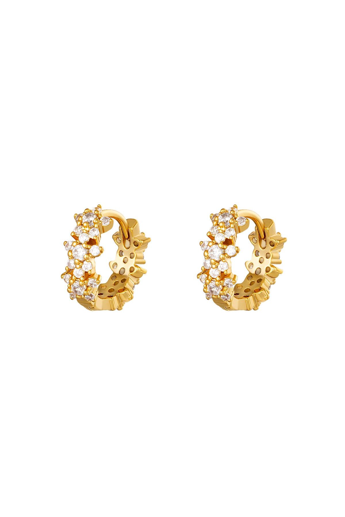 Elegant Rhinestone Hoop Earrings in Multiple Colors