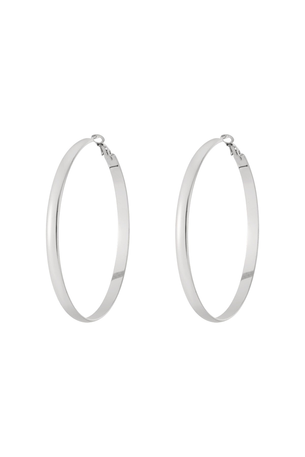 Stylish Stainless Steel Hoop Earrings - All Fit, Simple & Casual