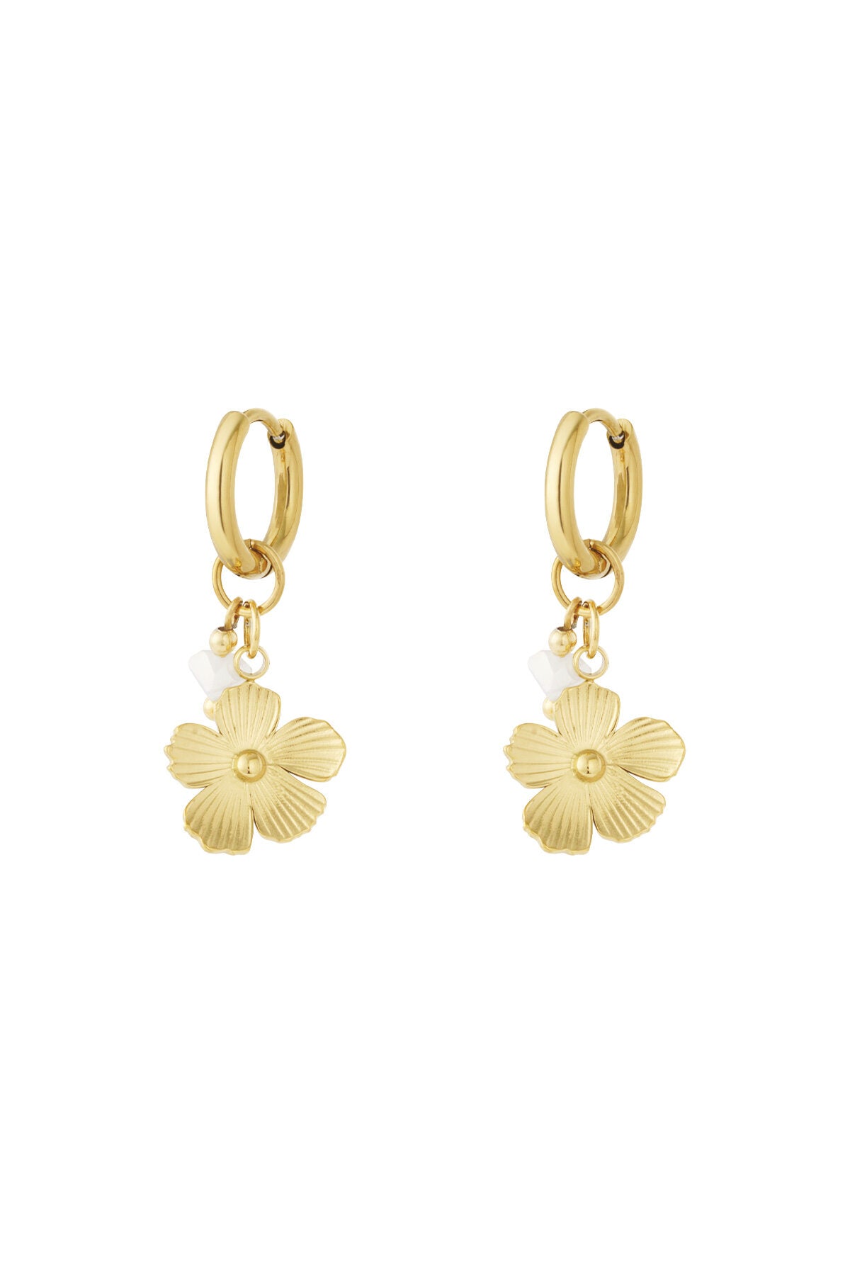 Elegant Pink & Gold Drop Earrings for Spring