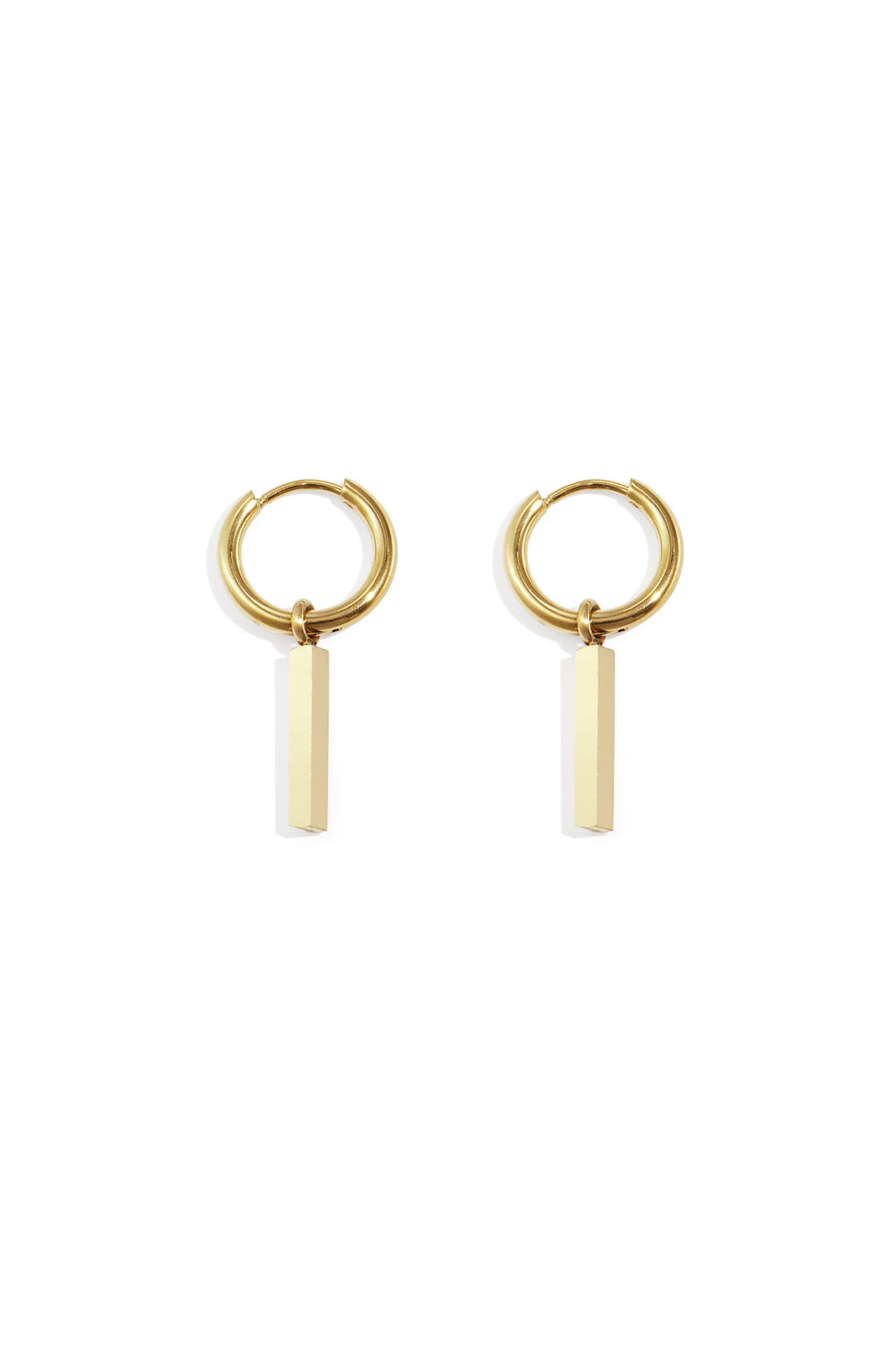 Elegant Stainless Steel Rectangle Drop Earrings for Women