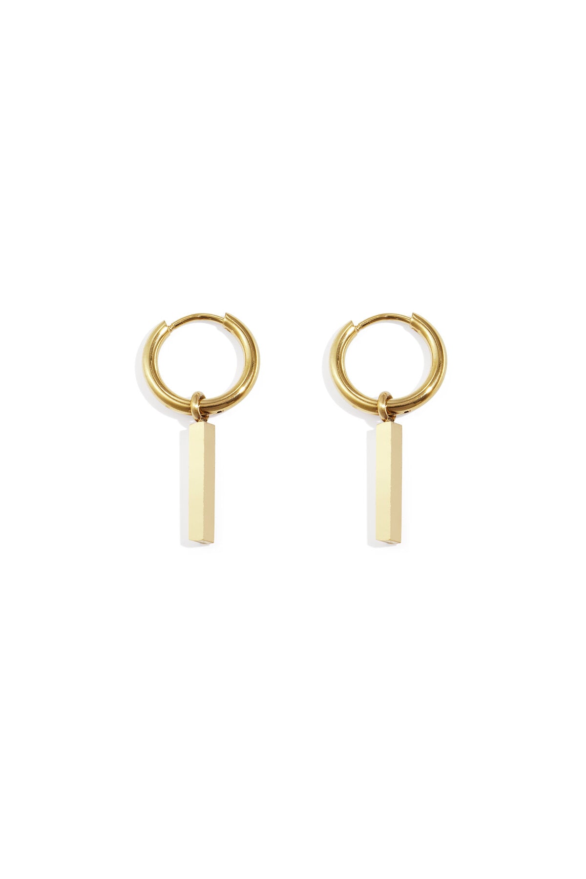 Elegant Stainless Steel Rectangle Drop Earrings for Women