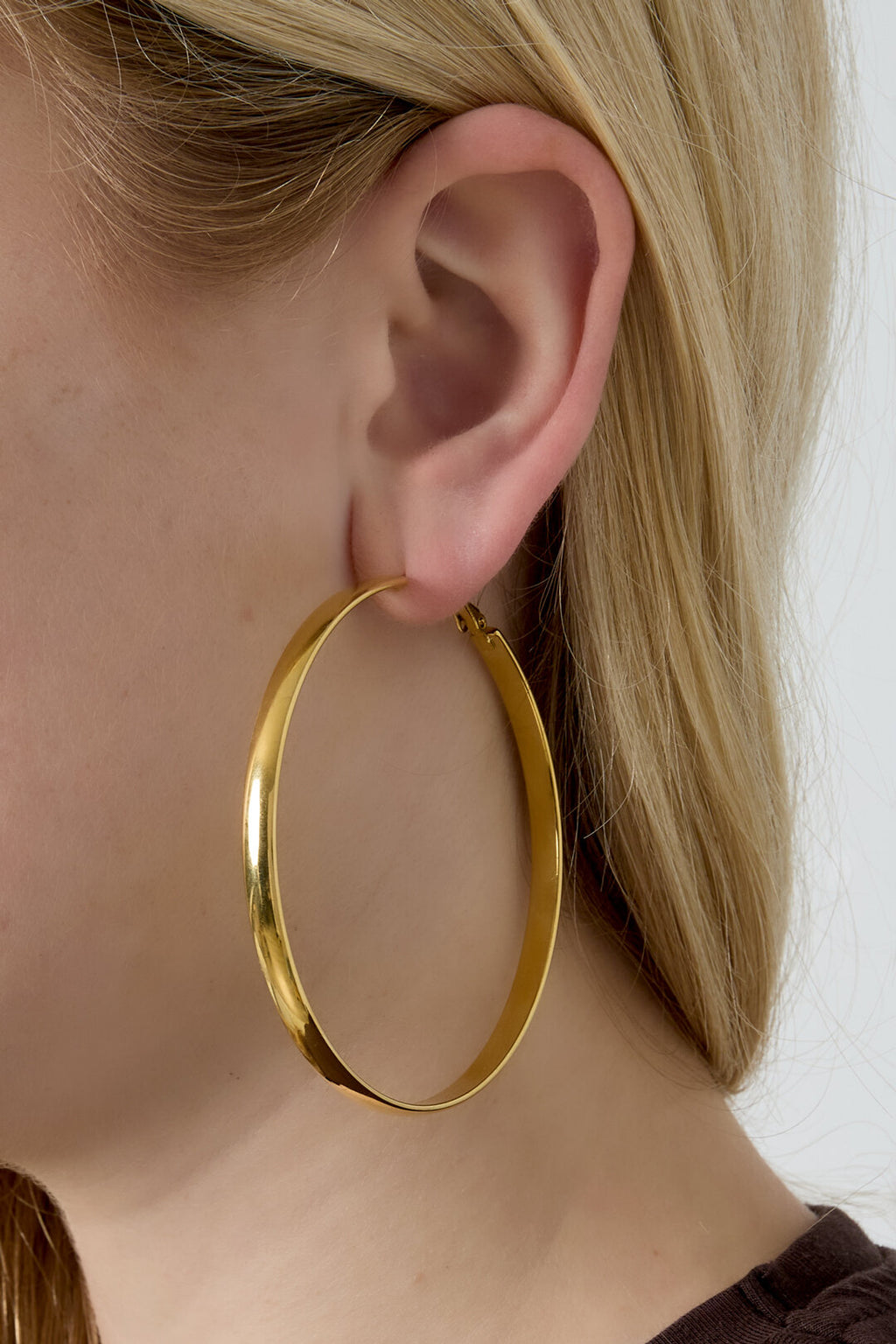 Stylish Stainless Steel Hoop Earrings - All Fit, Simple & Casual