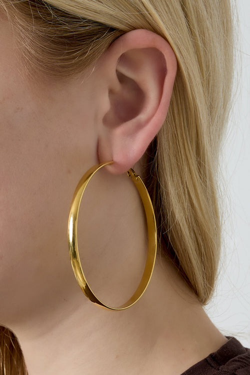 Stylish Stainless Steel Hoop Earrings - All Fit, Simple & Casual