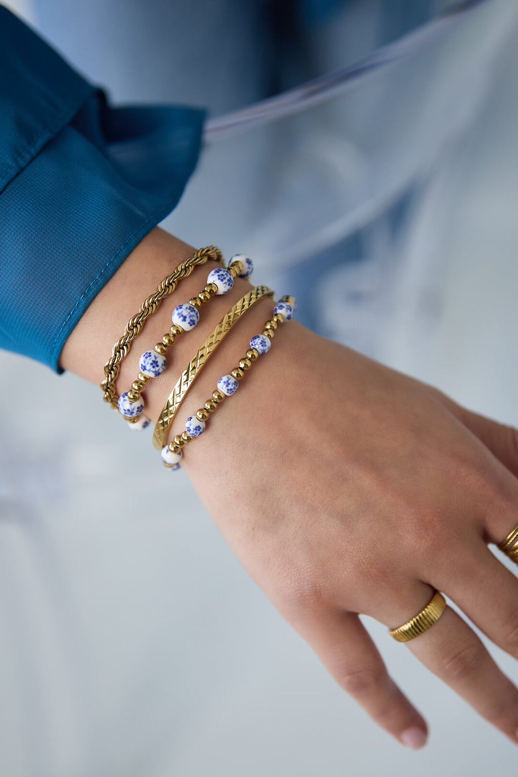 Elegant Gold Beaded Bracelet for Women
