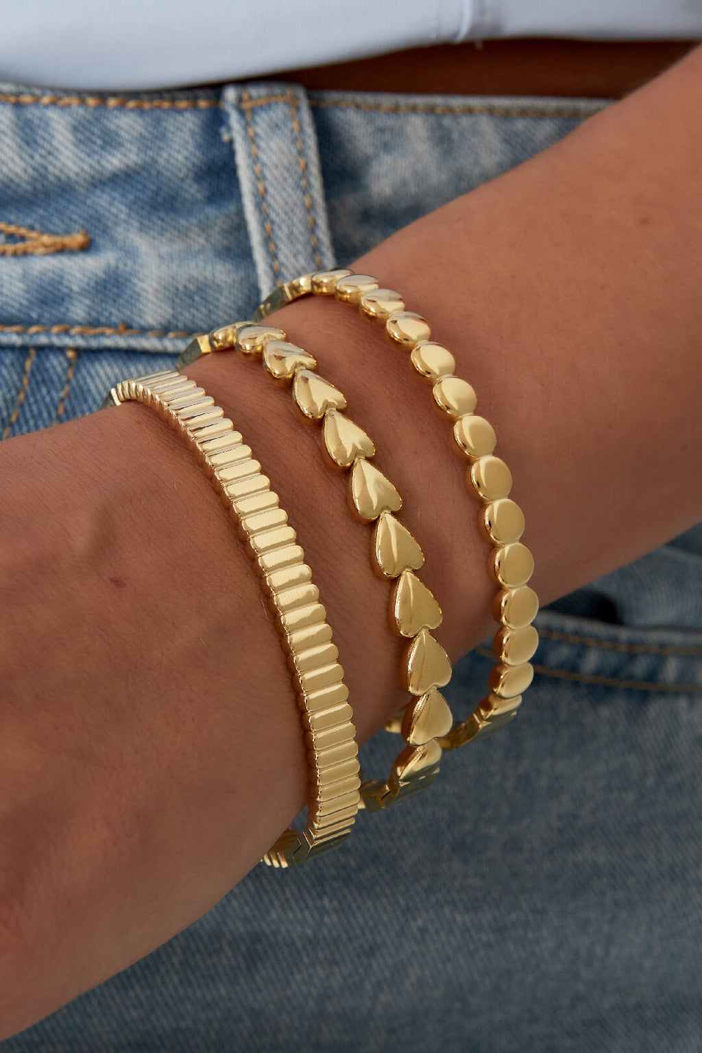 Stylish Irregular Shaped Bangle | All Fit, 14K Gold Plated