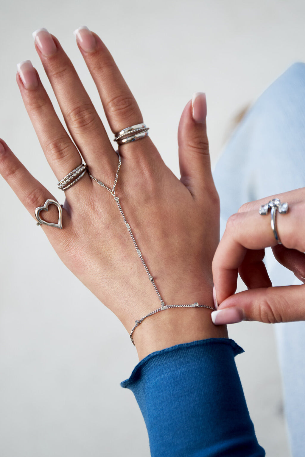 Elegant 14K Gold Plated Hand Chain for Daily Wear