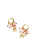 Elegant Pink & White Beads Earrings for Spring/Summer